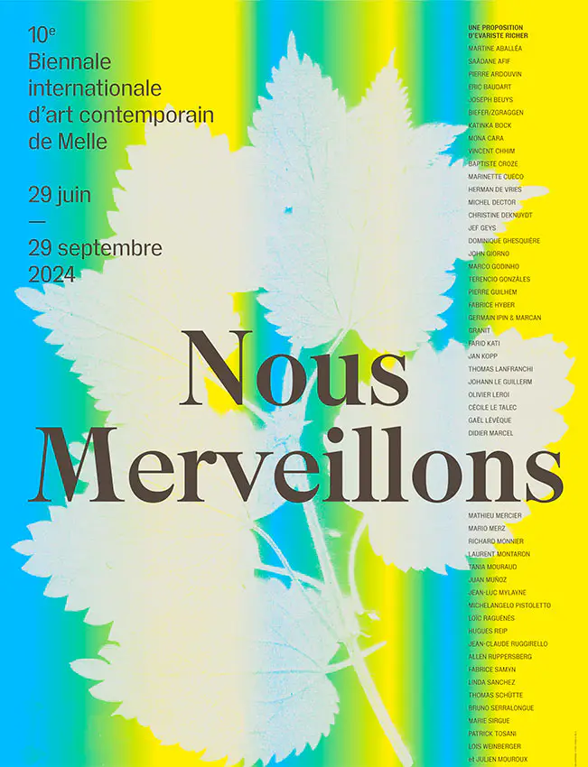 Mathieu Mercier @ Biennale internationale d’art contemporain de Melle, France Nous Merveillons