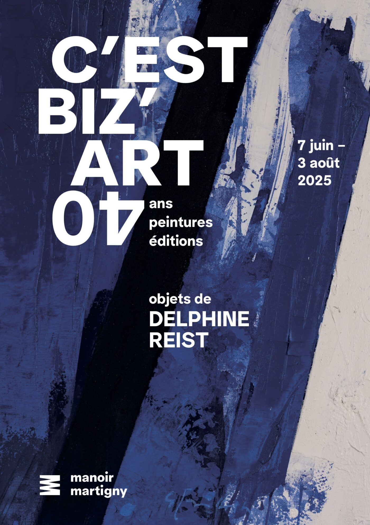 Olivier Mosset, Delphine Reist @ Le Manoir de la ville de Martigny, Martigny C’EST BIZ’ART. 40 ans, 40 peintures, 40 éditions, 40 objets de Delphine Reist